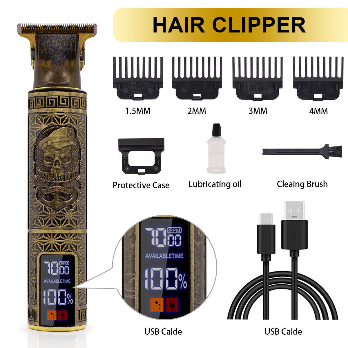 Professional Men's Hair Clippers