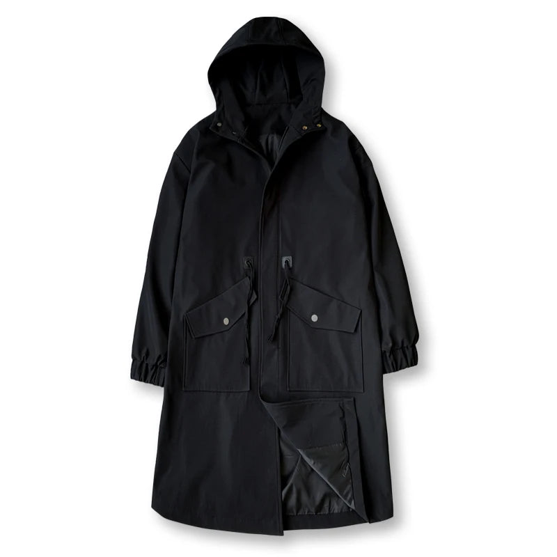 Streetwear Hooded Trench Coat